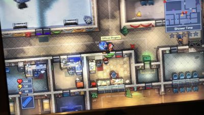 Bild av datorskärm med ett pågående spel av The Escapists 2.