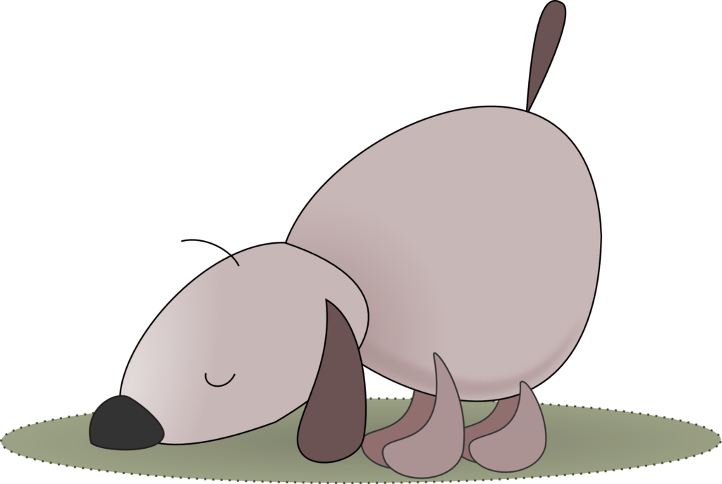En sniffande hund